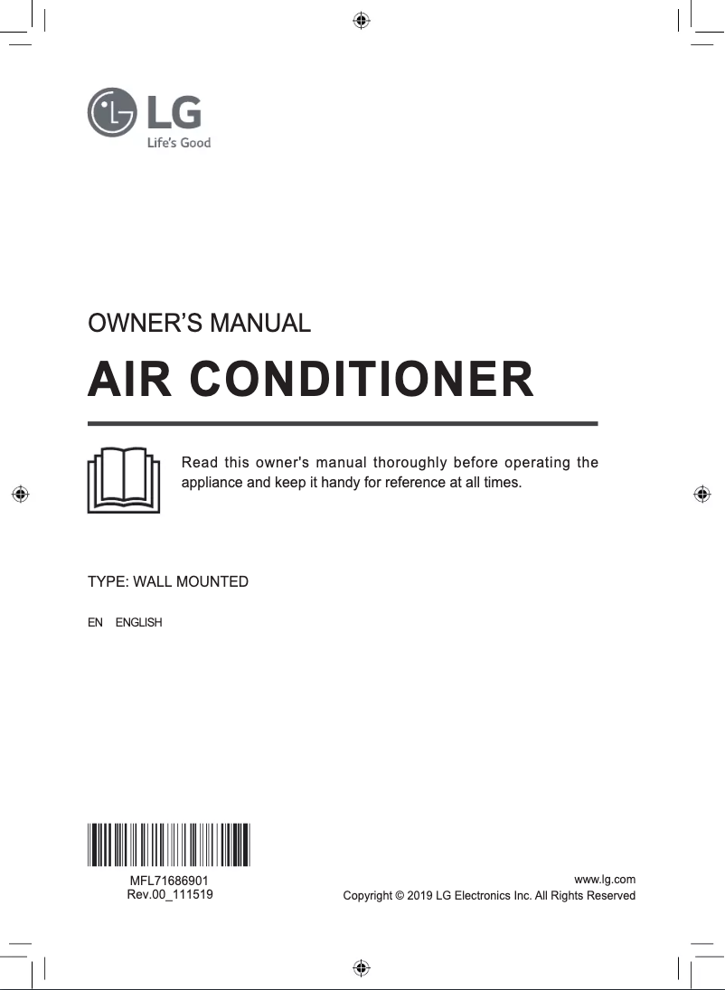 Page n°1 - Manuel utilisateur LG LSNQ18HNYA