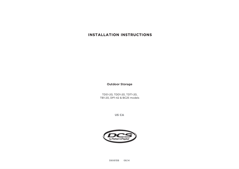 Page n°1 - Guide d'installation DCS TDS1-20