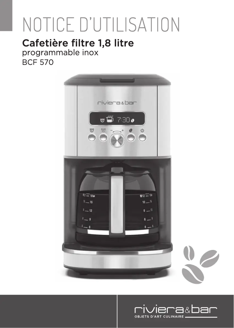 Page 1 de la notice Manuel utilisateur Riviera & Bar BCF570