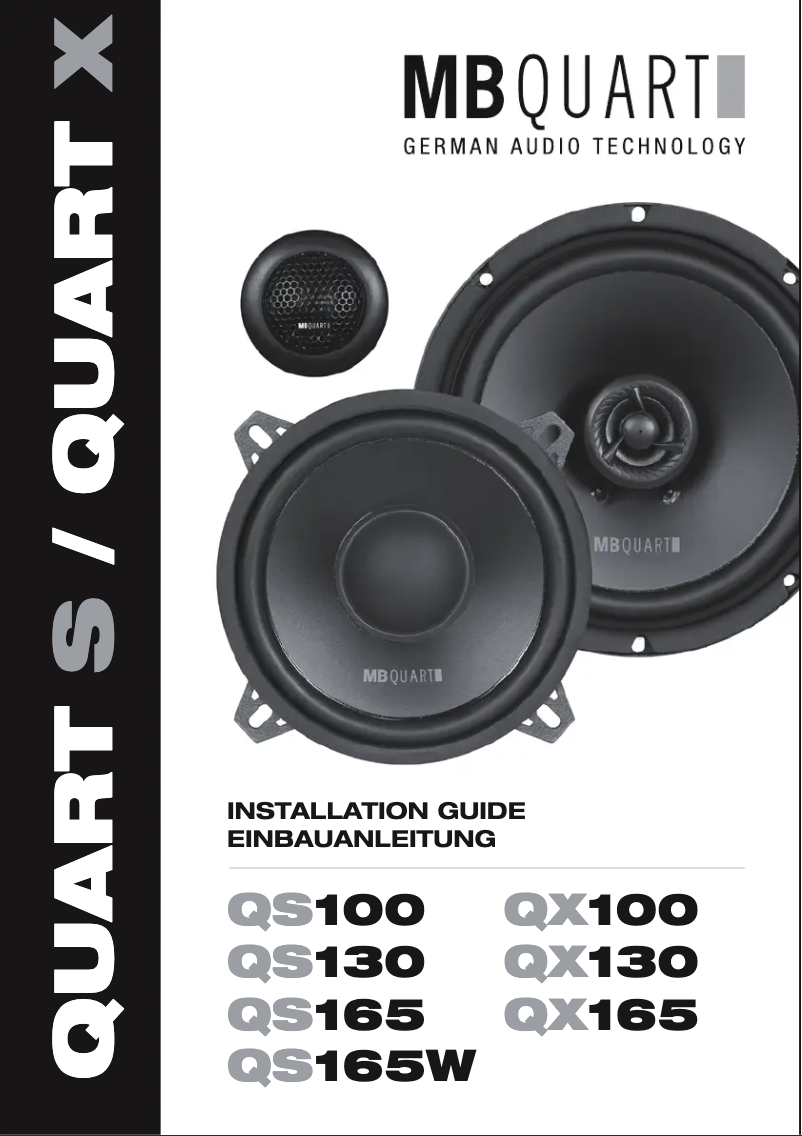 Page n°1 - Manuel utilisateur MB Quart QX165