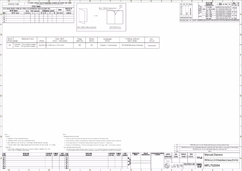 Page 1 de la notice Manuel utilisateur LG P13RV3