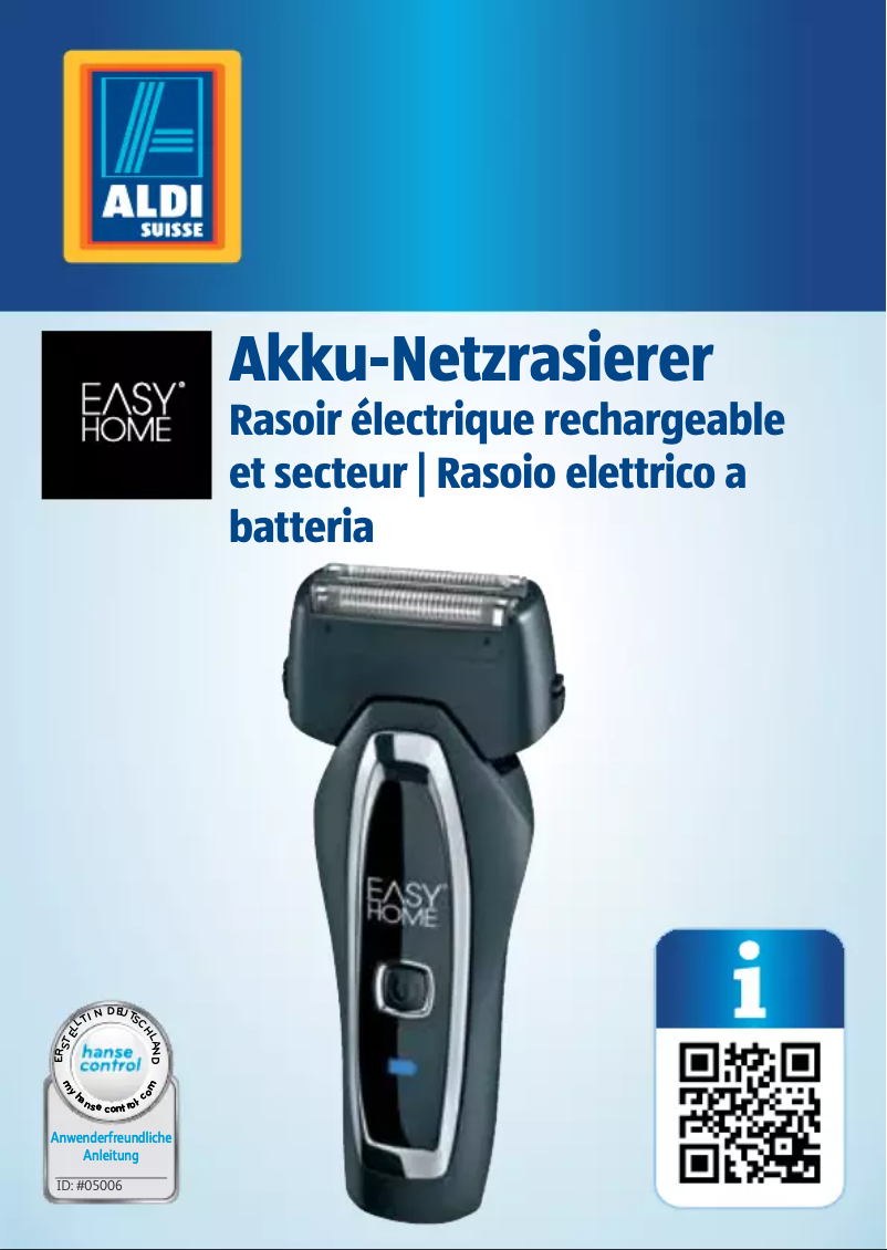 Page n°1 - Manuel utilisateur Easy Home 9113971