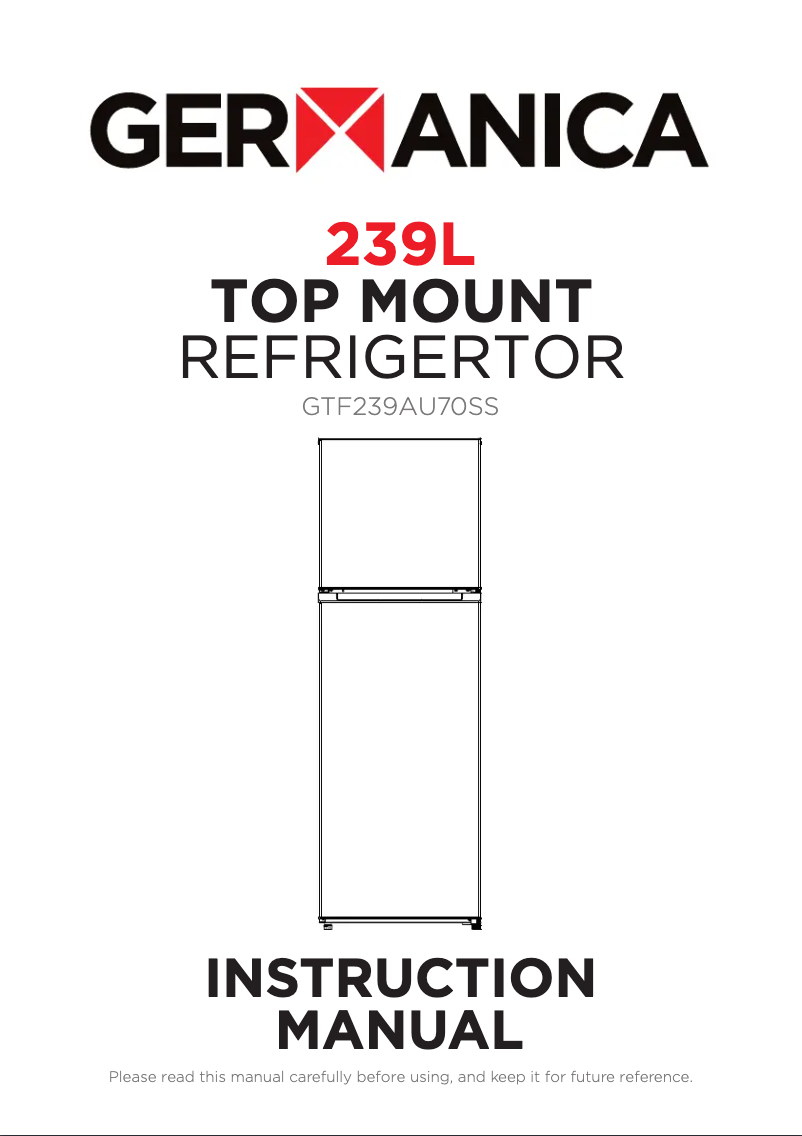Page n°1 - Manuel utilisateur Germanica GTF239AU70SS