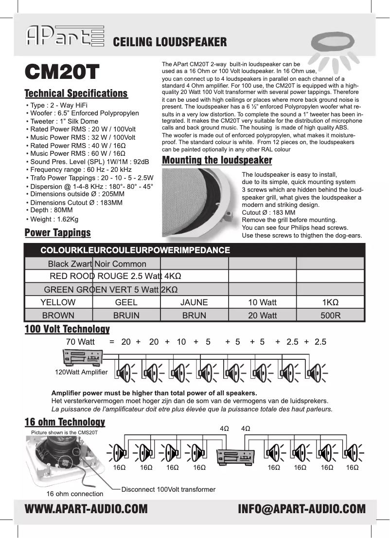 Image de la première page du manuel de l'appareil CM20T