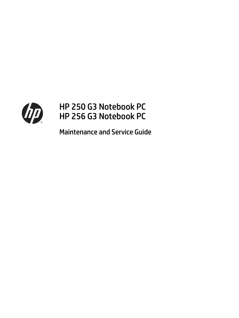 Página 1 del manual Manual de uso y mantenimiento HP 250 G3