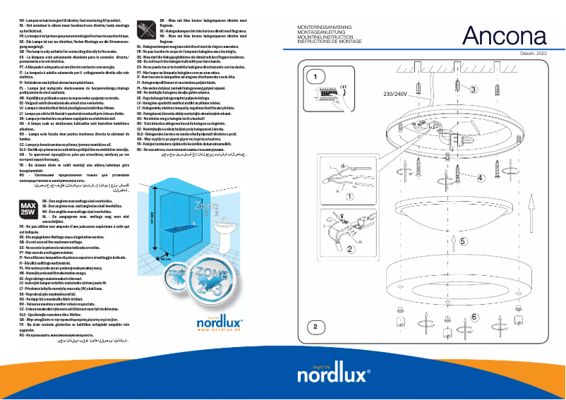 Page n°1 - Manuel utilisateur Nordlux Ancona