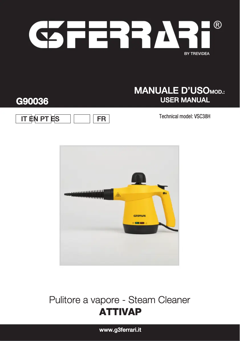 Image de la première page du manuel de l'appareil Attivap G90036
