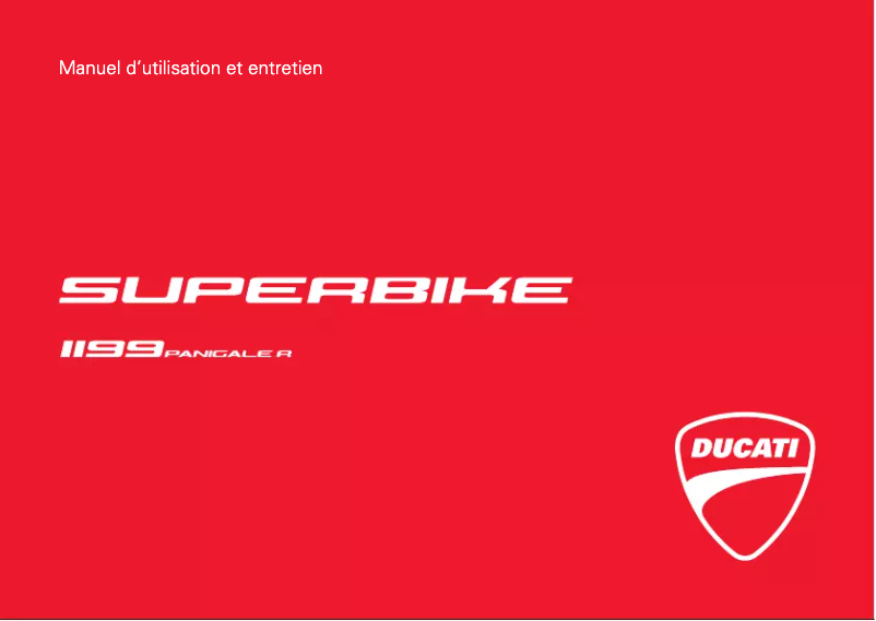 Page 1 de la notice Manuel utilisateur Ducati 1199 Panigale R (2013)