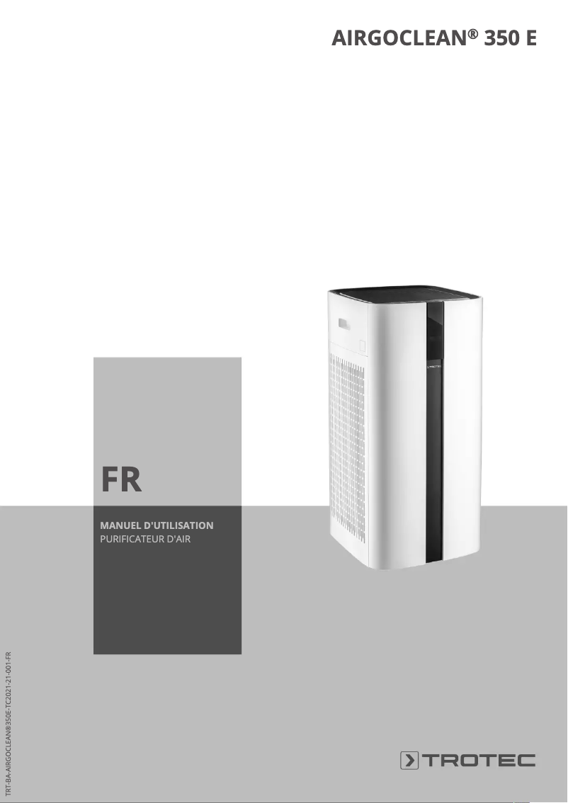 Page n°1 - Manuel utilisateur Trotec AirgoClean 350 E
