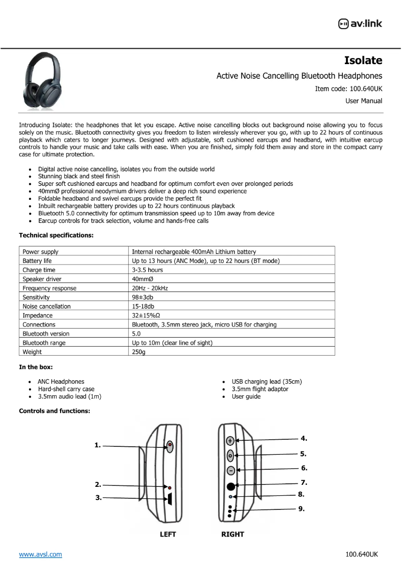 Image de la première page du manuel de l'appareil Isolate