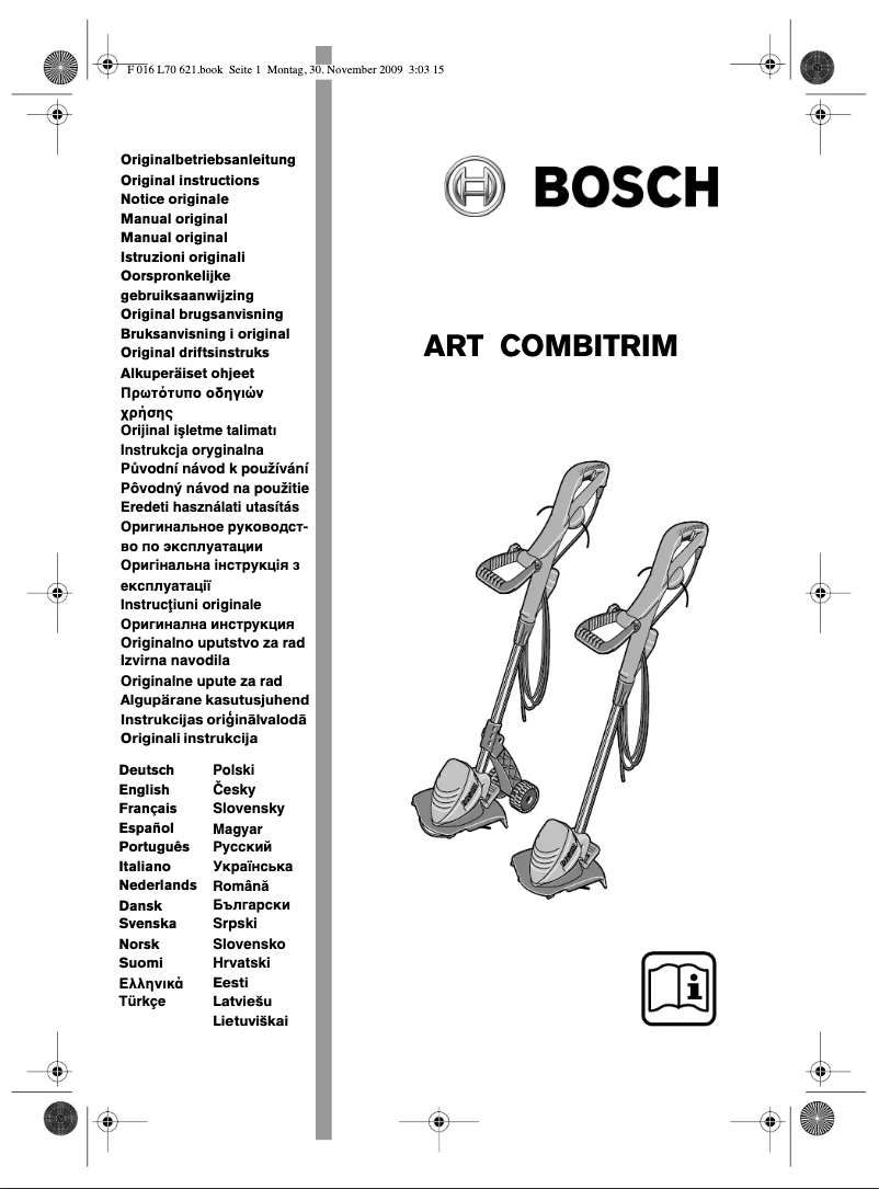 Page n°1 - Manuel utilisateur Bosch ART 30 Combitrim