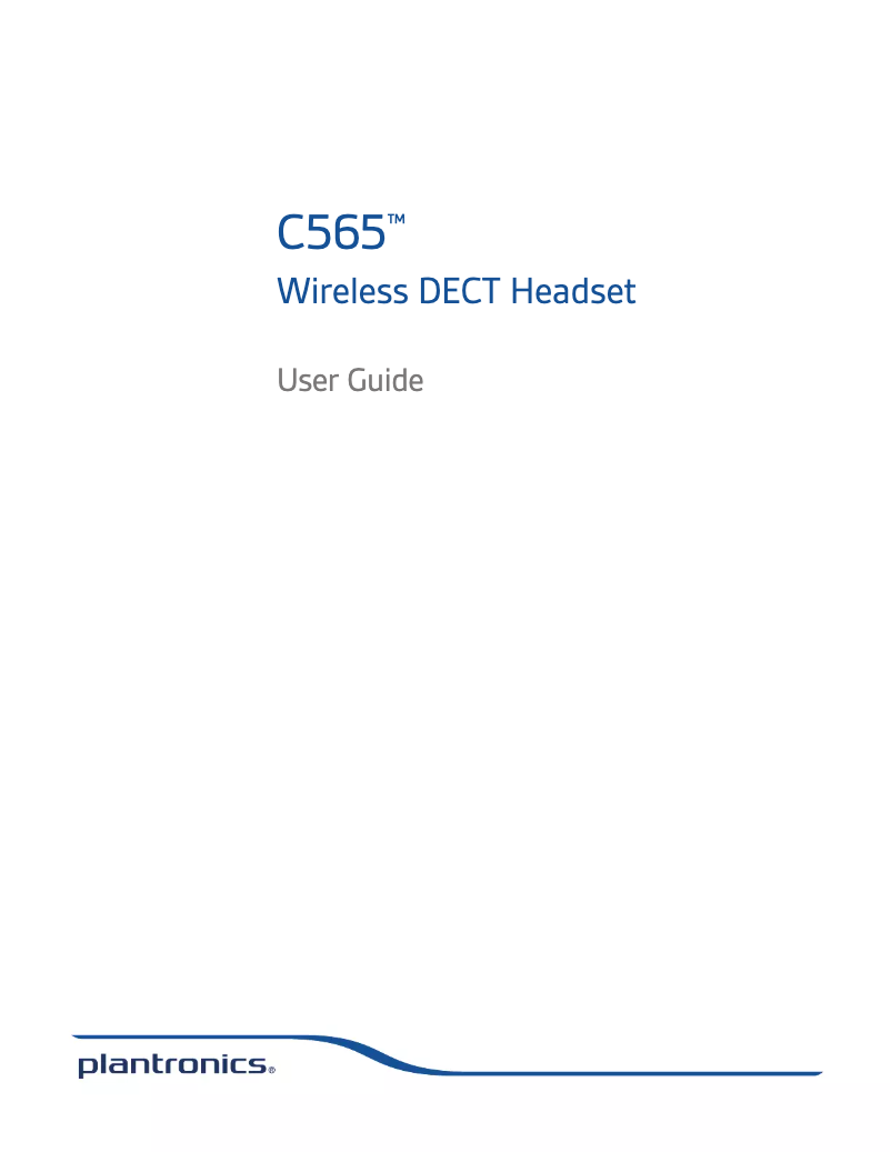 Page 1 de la notice Manuel utilisateur Plantronics C565