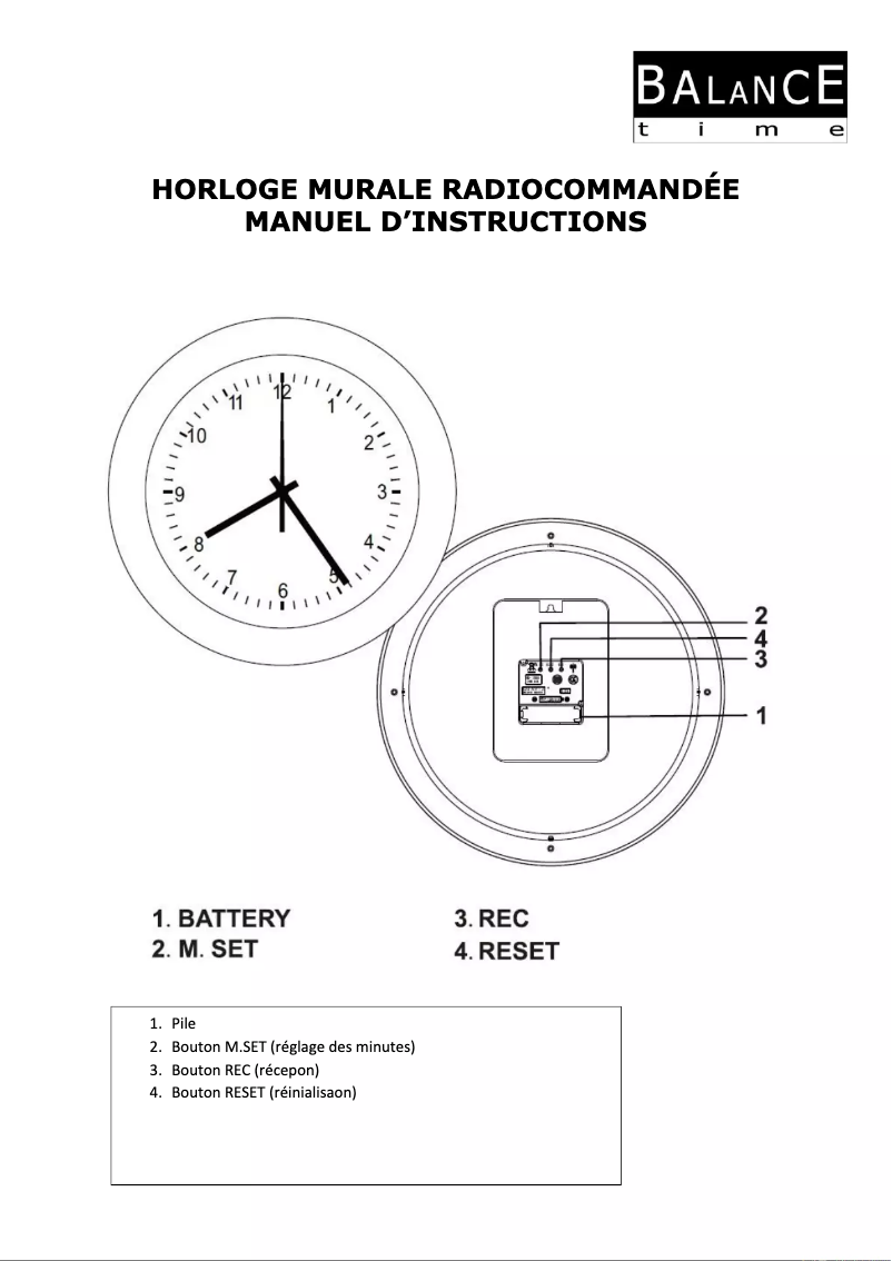 Page 1 de la notice Manuel utilisateur Balance 506411
