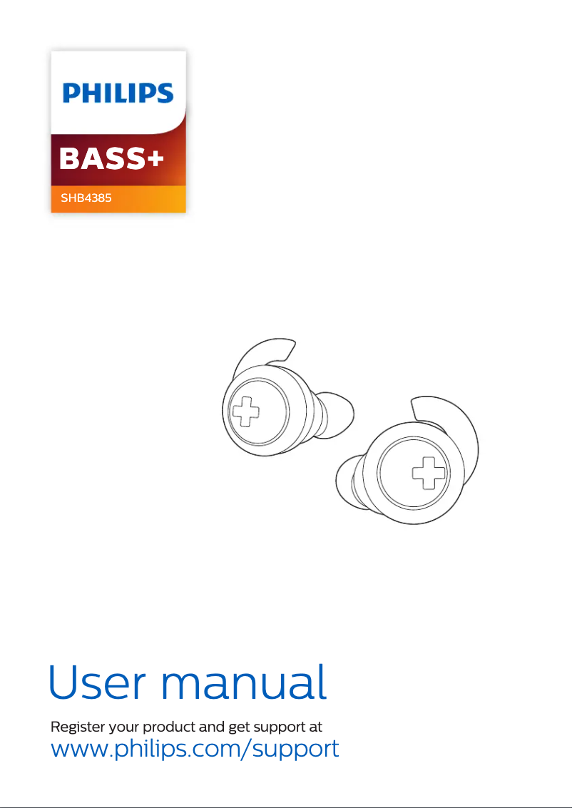 Página 1 del manual Manual de usuario Philips Bass+ SHB4385