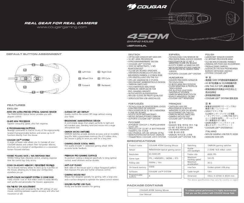 Image de la première page du manuel de l'appareil 450M