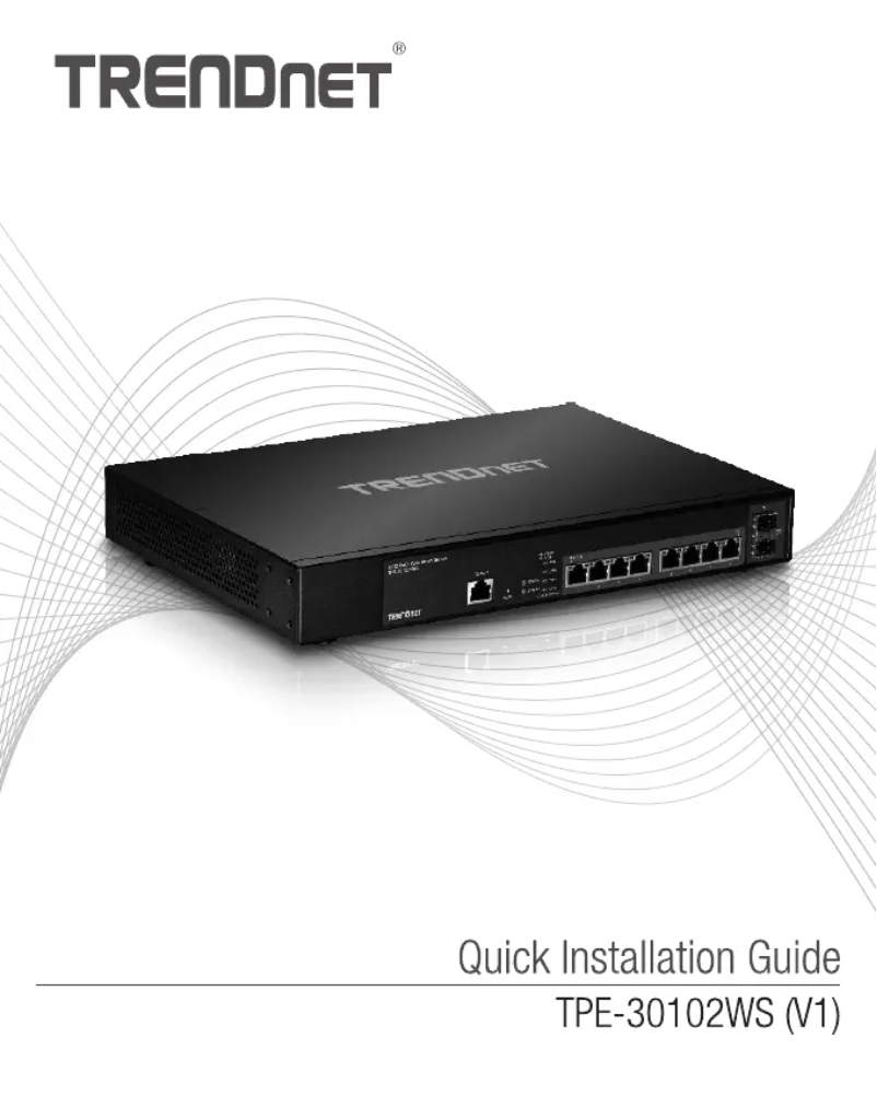 Page n°1 - Manuel utilisateur TRENDnet TPE-30102WS