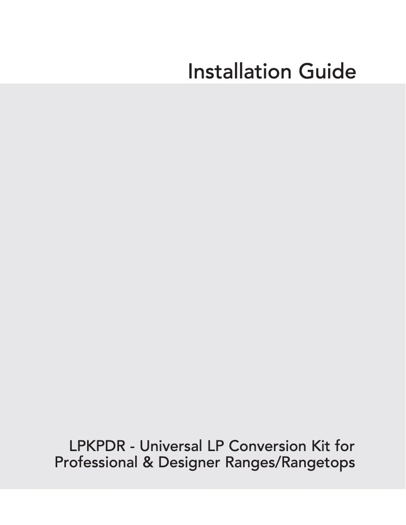 Page 1 de la notice Guide d'installation Viking VGR5366BFW