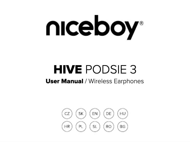 Page 1 de la notice Manuel utilisateur Niceboy HIVE Podsie 3