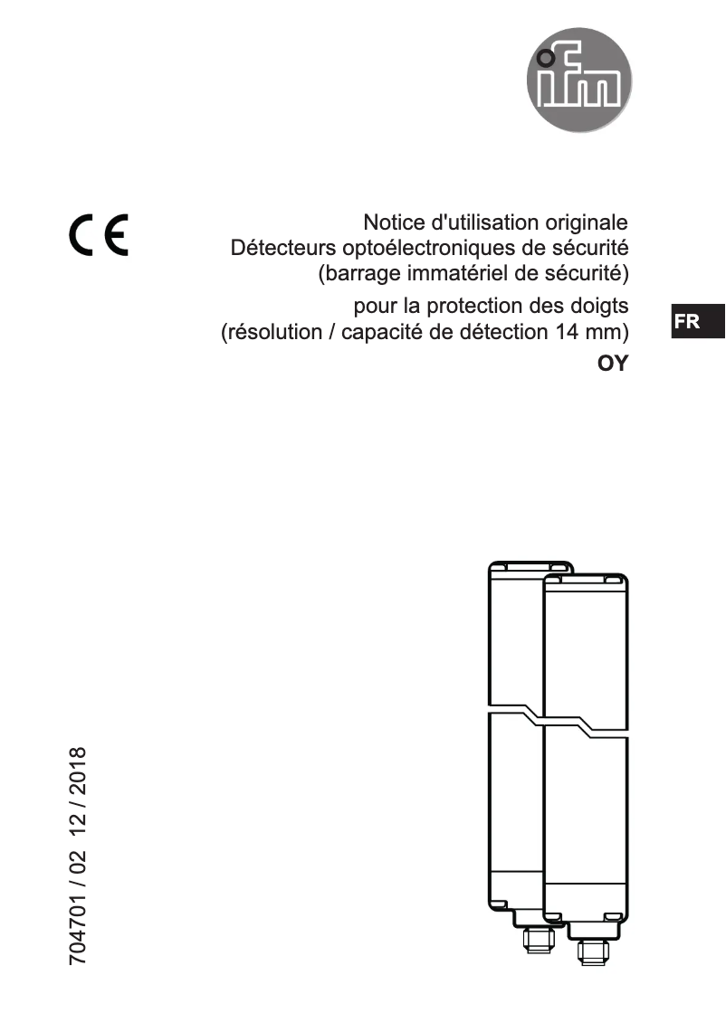 Page n°1 - Manuel utilisateur IFM OY006S