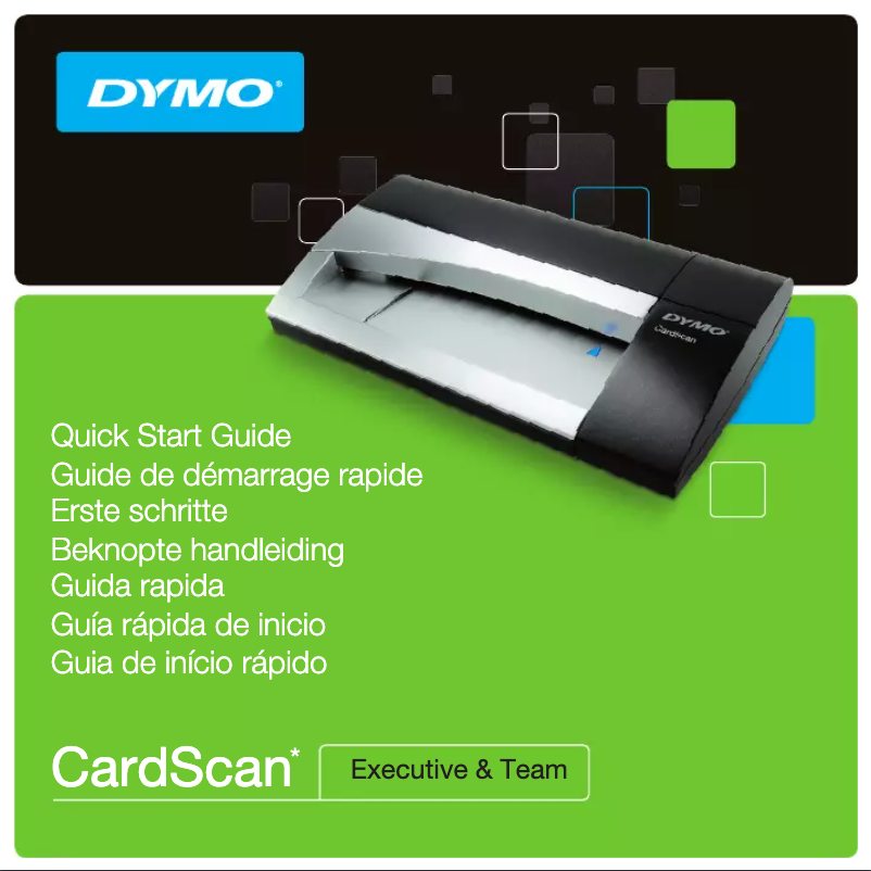 Page n°1 - Manuel utilisateur Dymo CardScan Executive