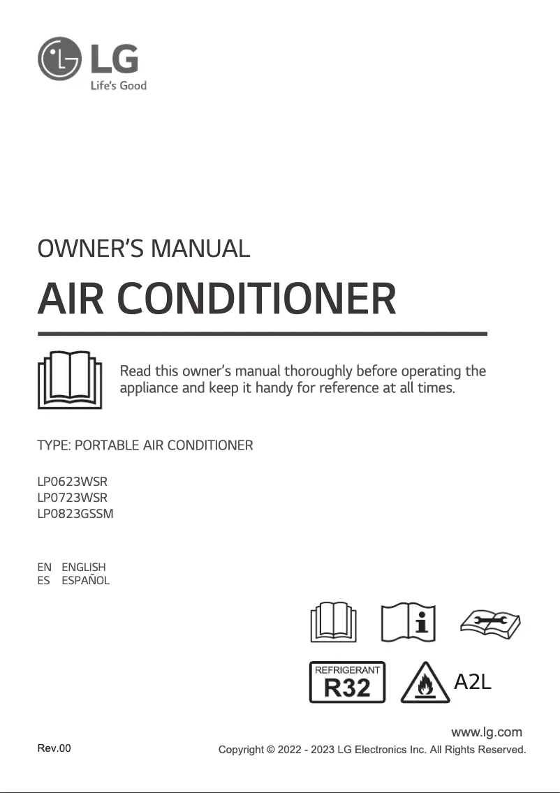 Page 1 of the manual User Manual LG LP0823GSSM