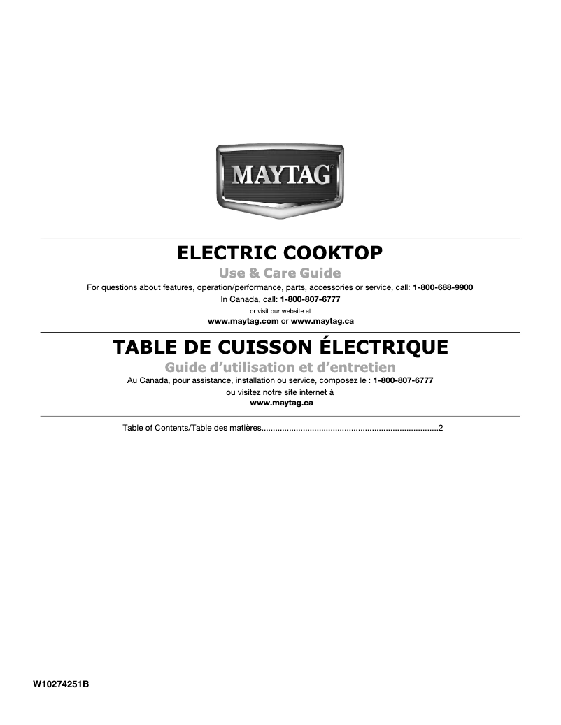 Page 1 de la notice Manuel utilisateur Maytag MEC4430WB