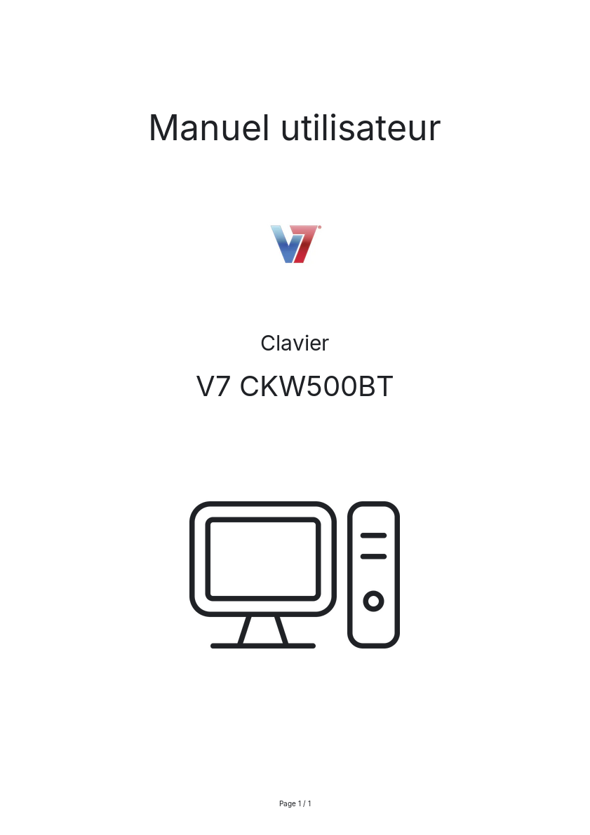 Image de la première page du manuel de l'appareil CKW500BT
