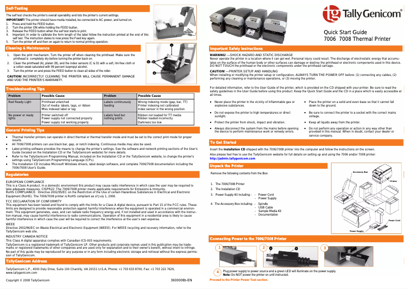 Image de la première page du manuel de l'appareil 7008 TT4