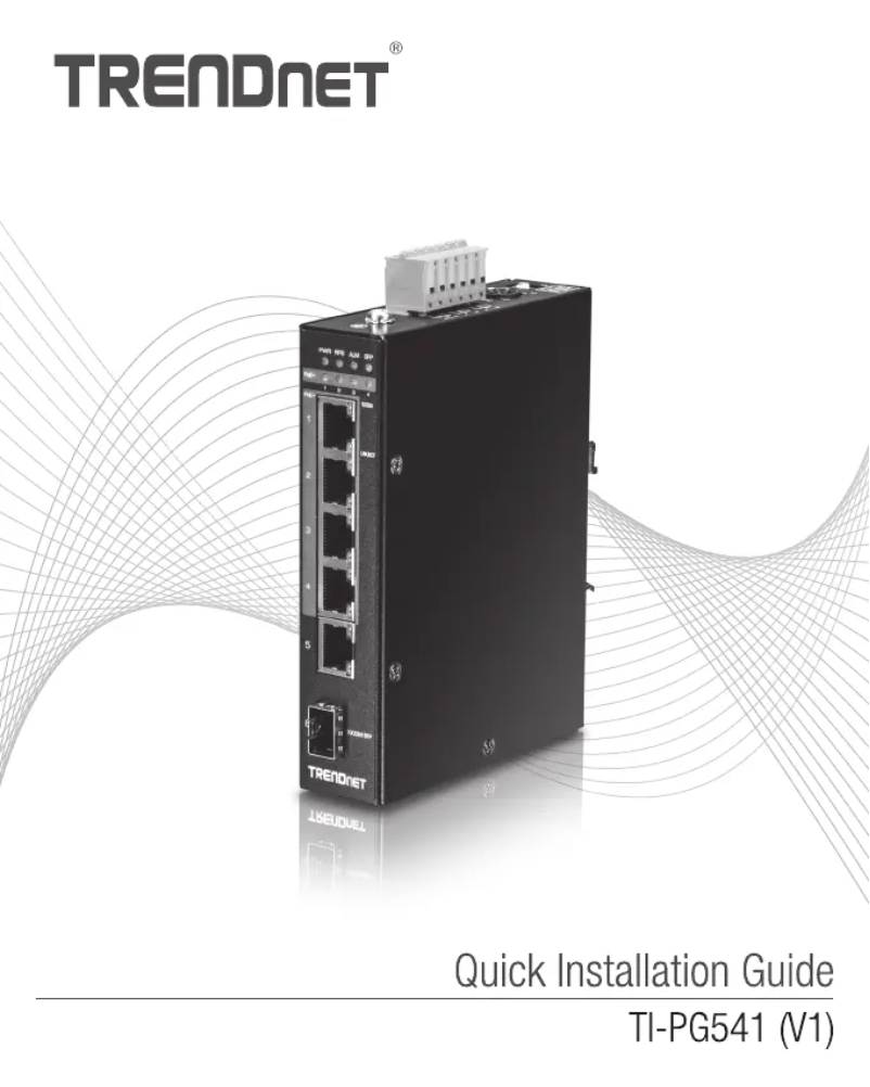 Page 1 de la notice Manuel utilisateur TRENDnet TI-PG541