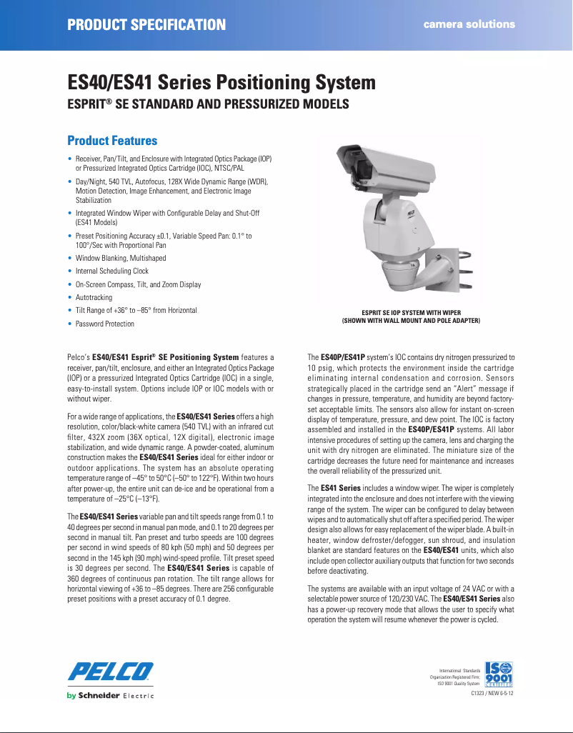 Page n°1 - Manuel utilisateur Pelco Esprit ES41