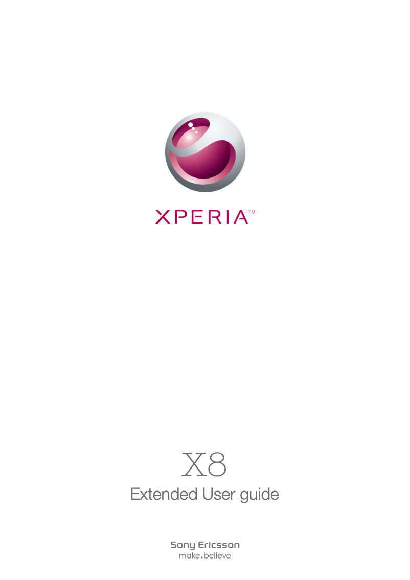 Page n°1 - Manuel utilisateur Sony Xperia X8