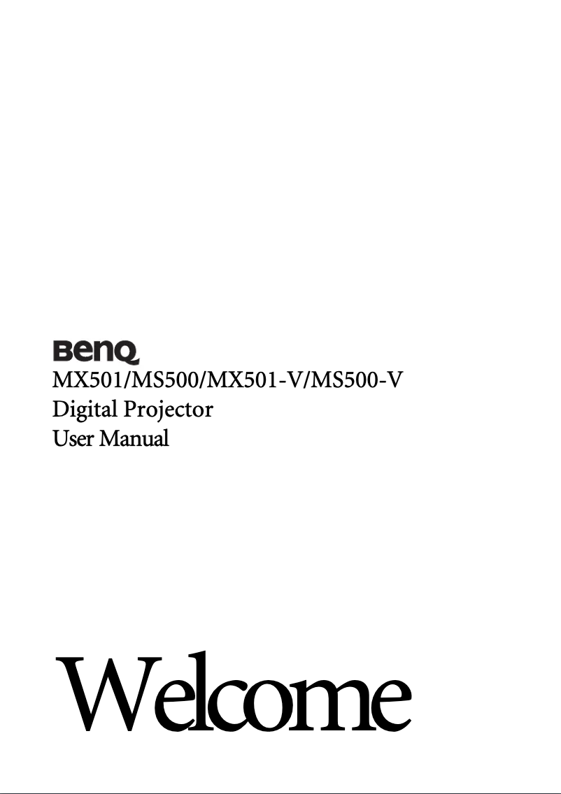 Image de la première page du manuel de l'appareil MX501