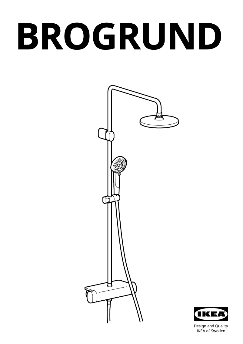 Page 1 de la notice Manuel utilisateur Ikea BROGRUND 003.425.36