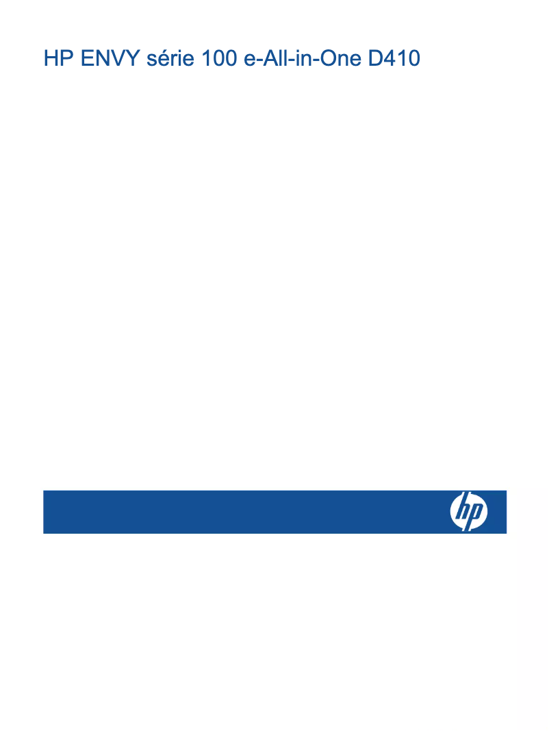 Page 1 de la notice Manuel utilisateur HP ENVY 100 e-All-in-One D410