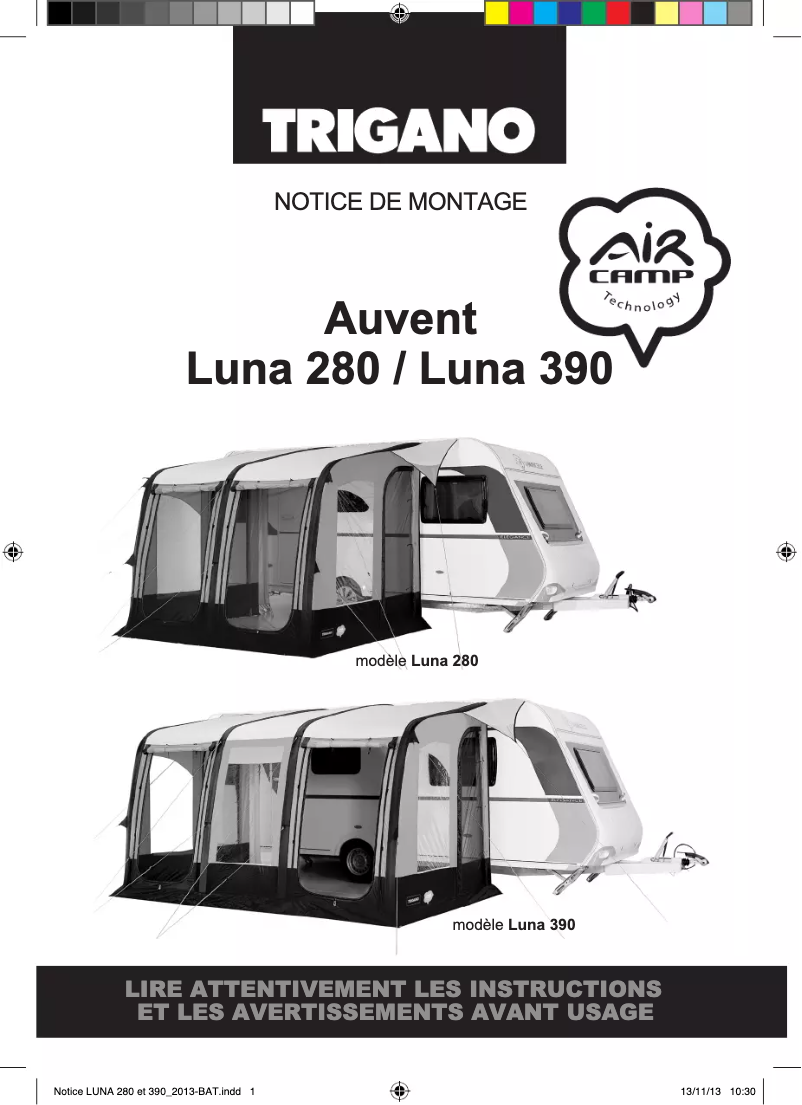 Imagen de la primera página del manual del dispositivo Luna 280