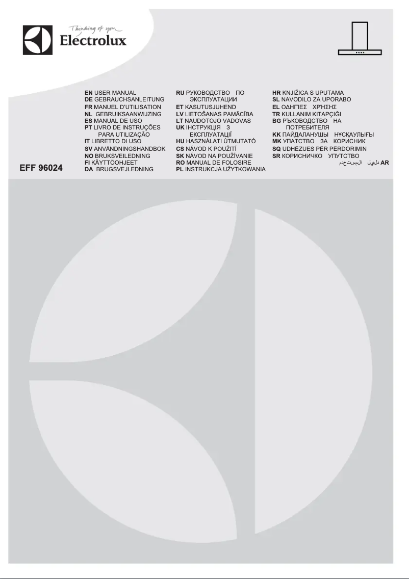 Image de la première page du manuel de l'appareil EFF96024OW