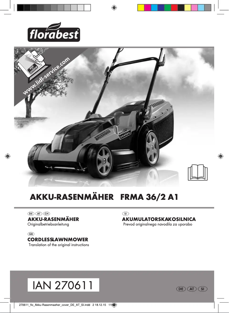 Image de la première page du manuel de l'appareil FRMA 36/2 A1