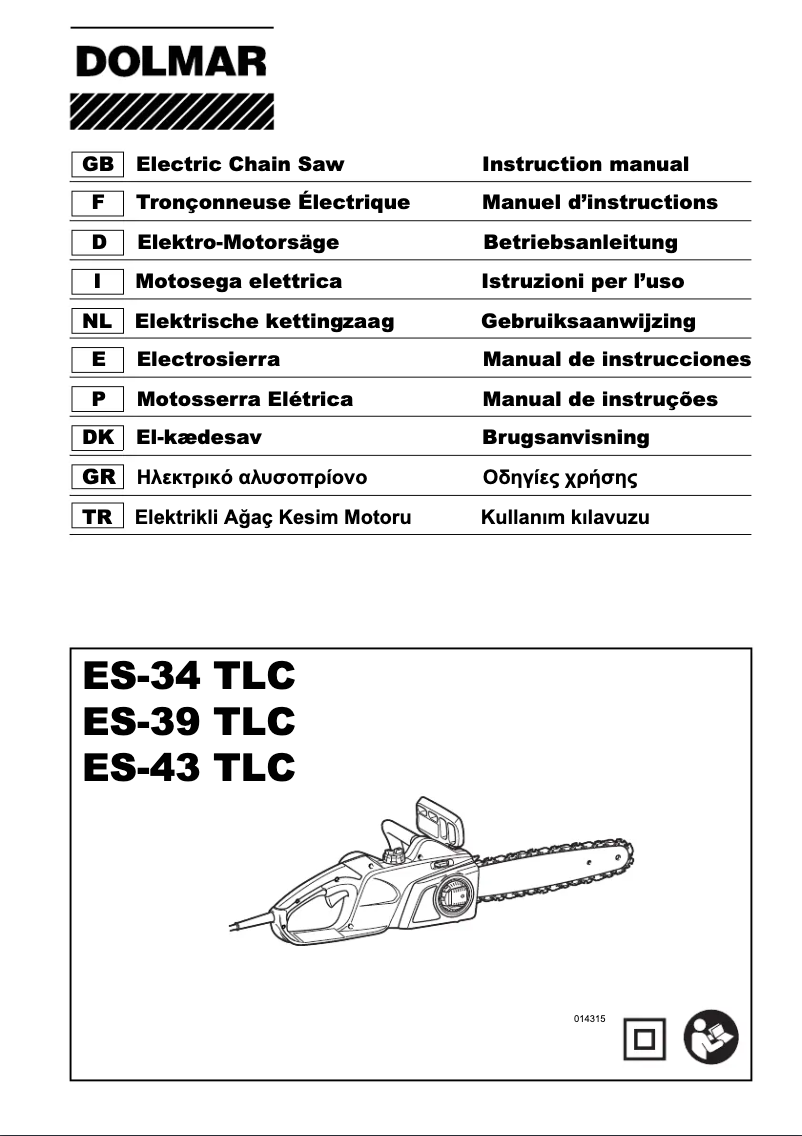 Image de la première page du manuel de l'appareil ES-43TLC