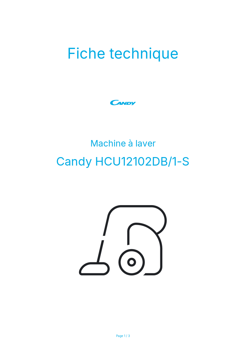 Image de la première page du manuel de l'appareil HCU12102DB/1-S
