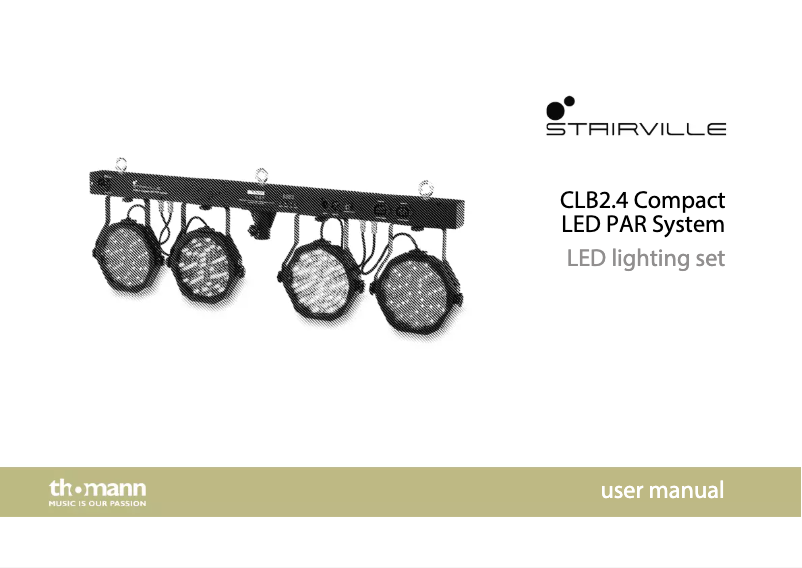 Page 1 de la notice Manuel utilisateur Stairville LED Par System CLB2.4 Compact