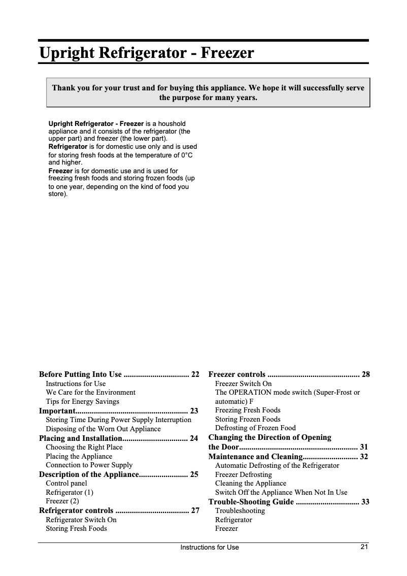 Page n°1 - Manuel utilisateur Gorenje K 336 2 P