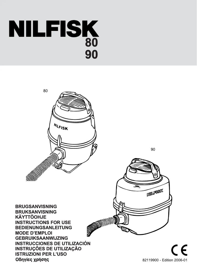 Page 1 de la notice Manuel utilisateur Nilfisk GM 80 C