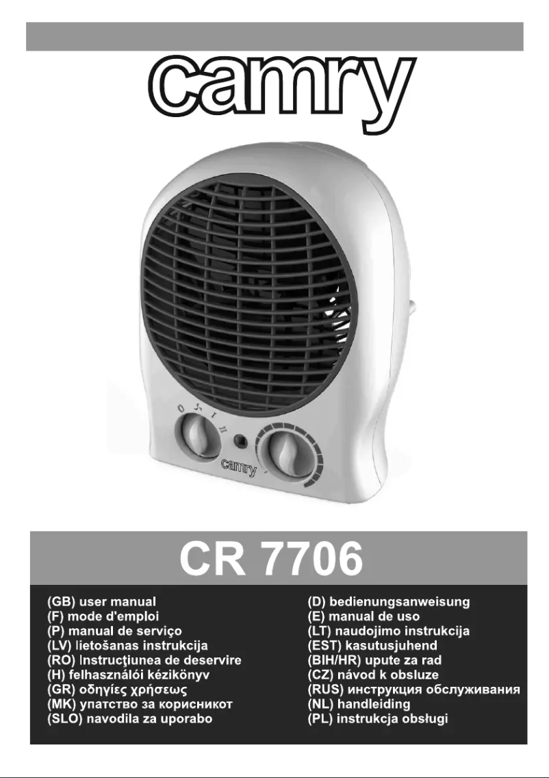 Image de la première page du manuel de l'appareil CR7706R