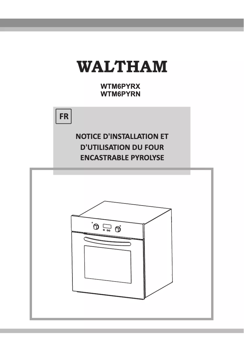 Page n°1 - Manuel utilisateur Waltham WTM6PYRX