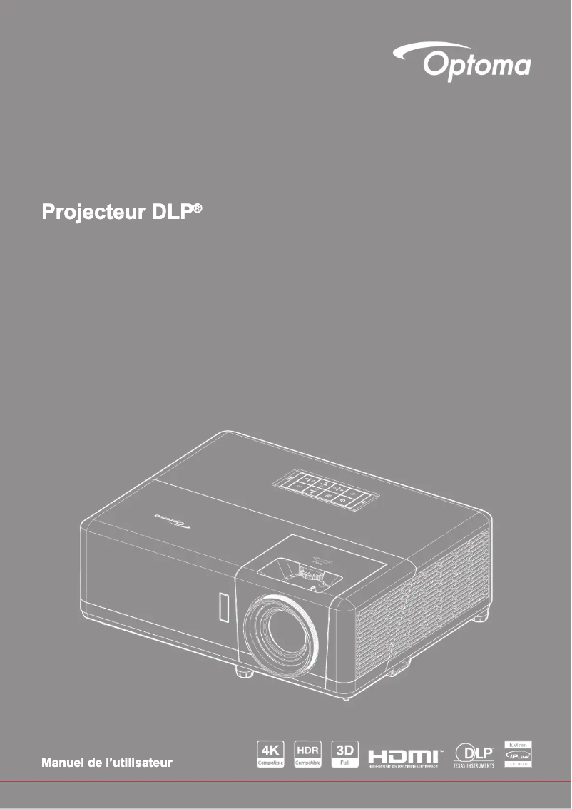 Page n°1 - Manuel utilisateur Optoma ZH507+
