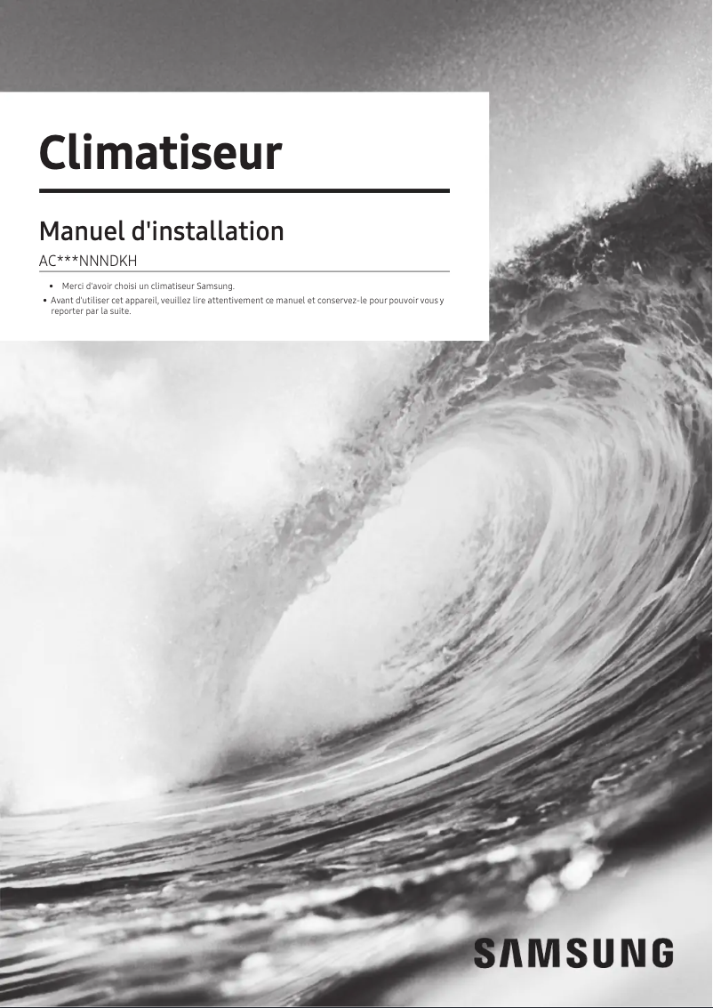 Image de la première page du manuel de l'appareil AC060NNNDKH