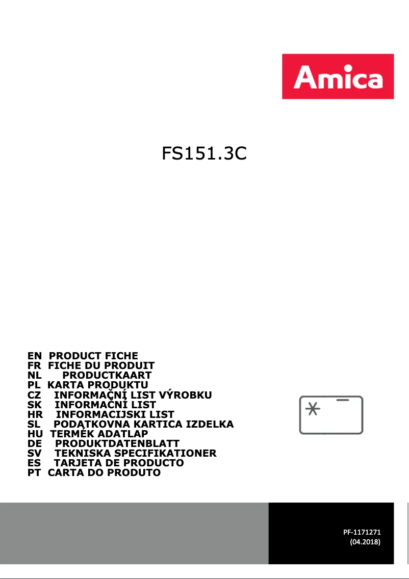 Page 1 of the manual User Manual Amica FS151.3C