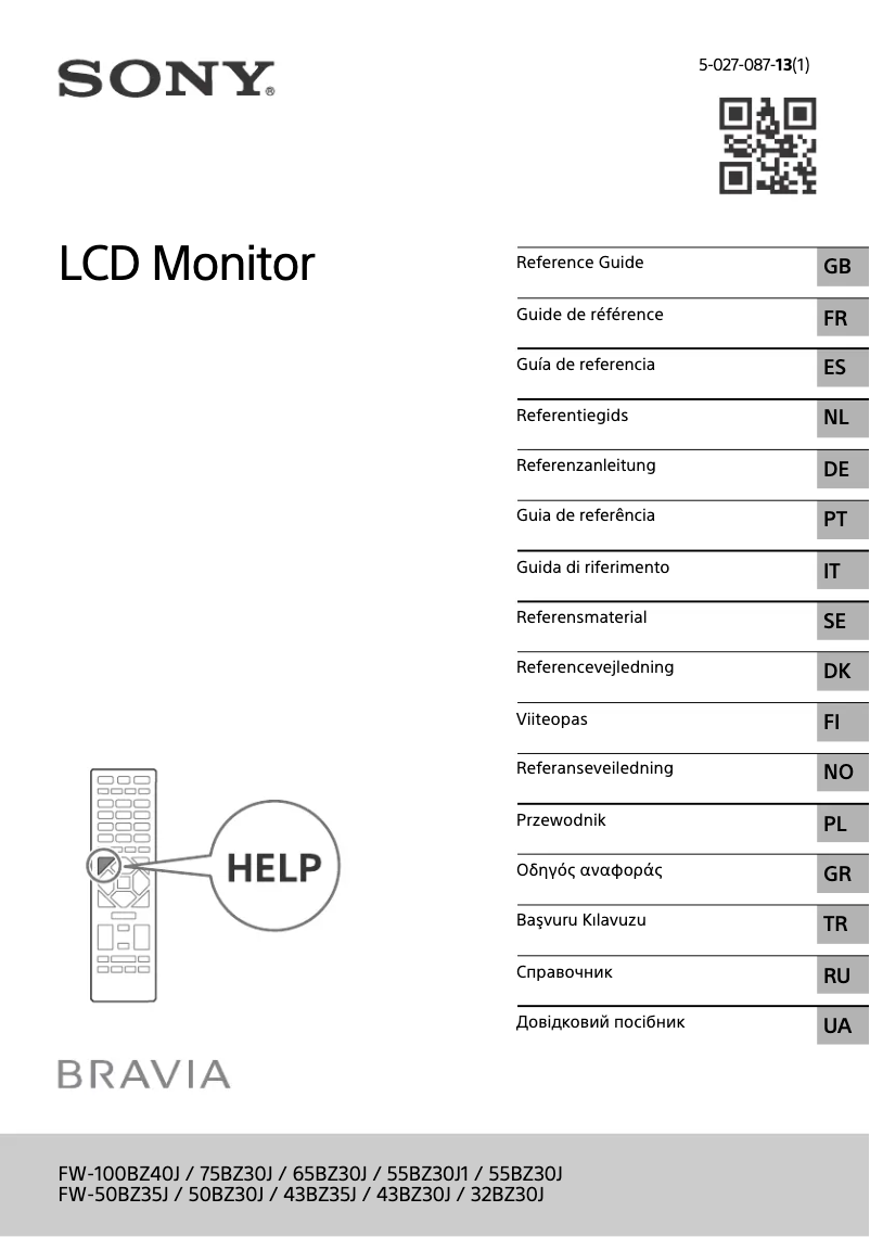 Página 1 del manual Manual de usuario Sony FW-43BZ30J