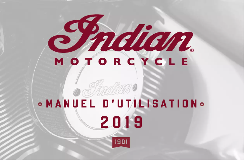 Page 1 de la notice Manuel utilisateur Indian Chieftain Classic (2019)
