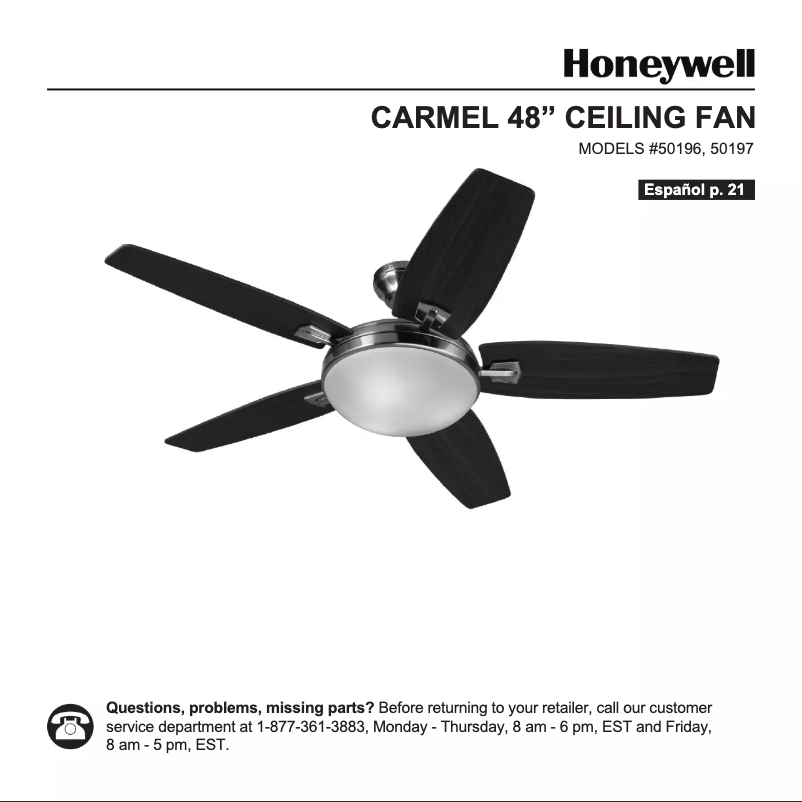 Page 1 de la notice Manuel utilisateur Honeywell Carmel 50197